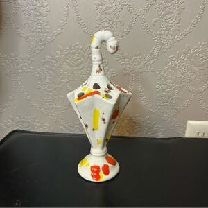 Colorful Ceramic Umbrella Art Vintage 8" Shaped Hat Pin Holder Pencil Holder
